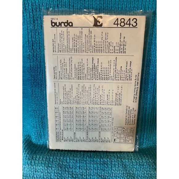 Burda 4843 sewing pattern track suit top pants jacket - Picture 5 of 5